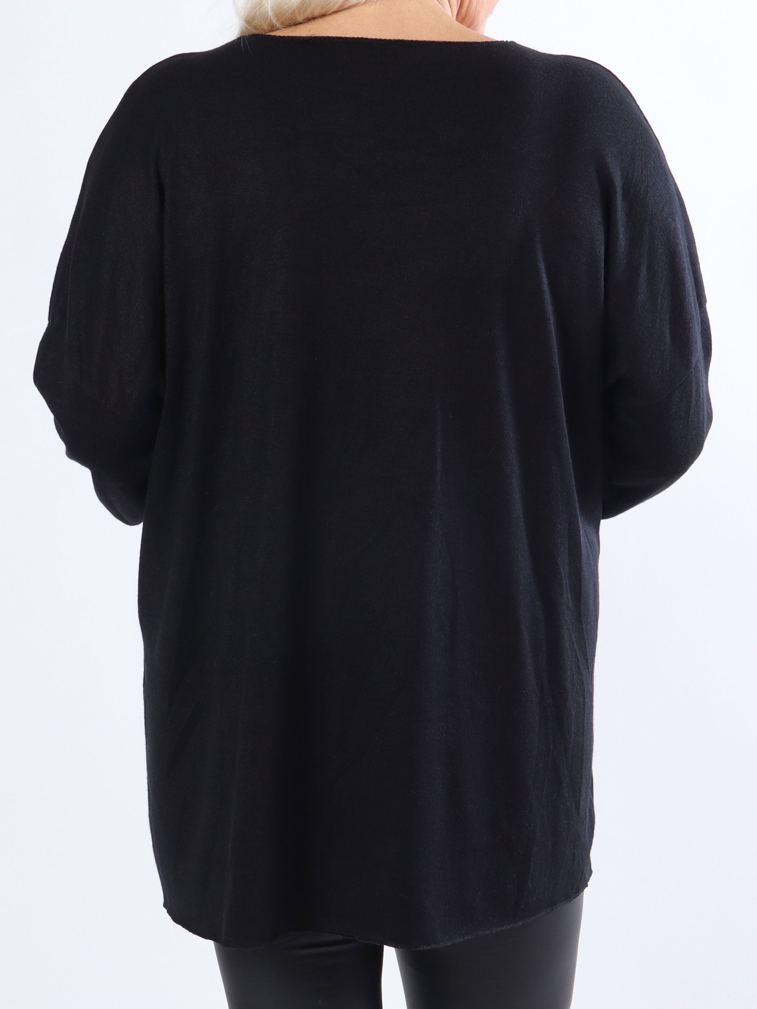 Nayara - Blød plus size bluse med lille sølvhjerte